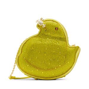 Betsey Johnson Kitsch Peeps Yellow Chick Rhinestone Easter Crossbody Bag NWT